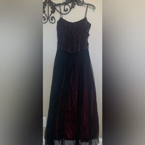 VTG 80s 90s Women’s Juniors 9/10 Roberta Purple Corset Velvet Tulle Prom Dress
